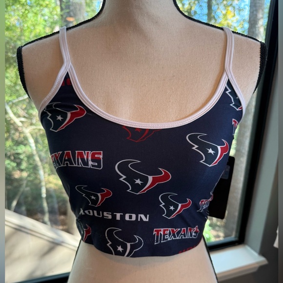 NWT Houston Texans Breakthrough Allover Knit Lounge Bralette Size Medium - Picture 3 of 6